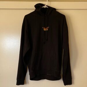 Black Hoodie with Butterfly Design